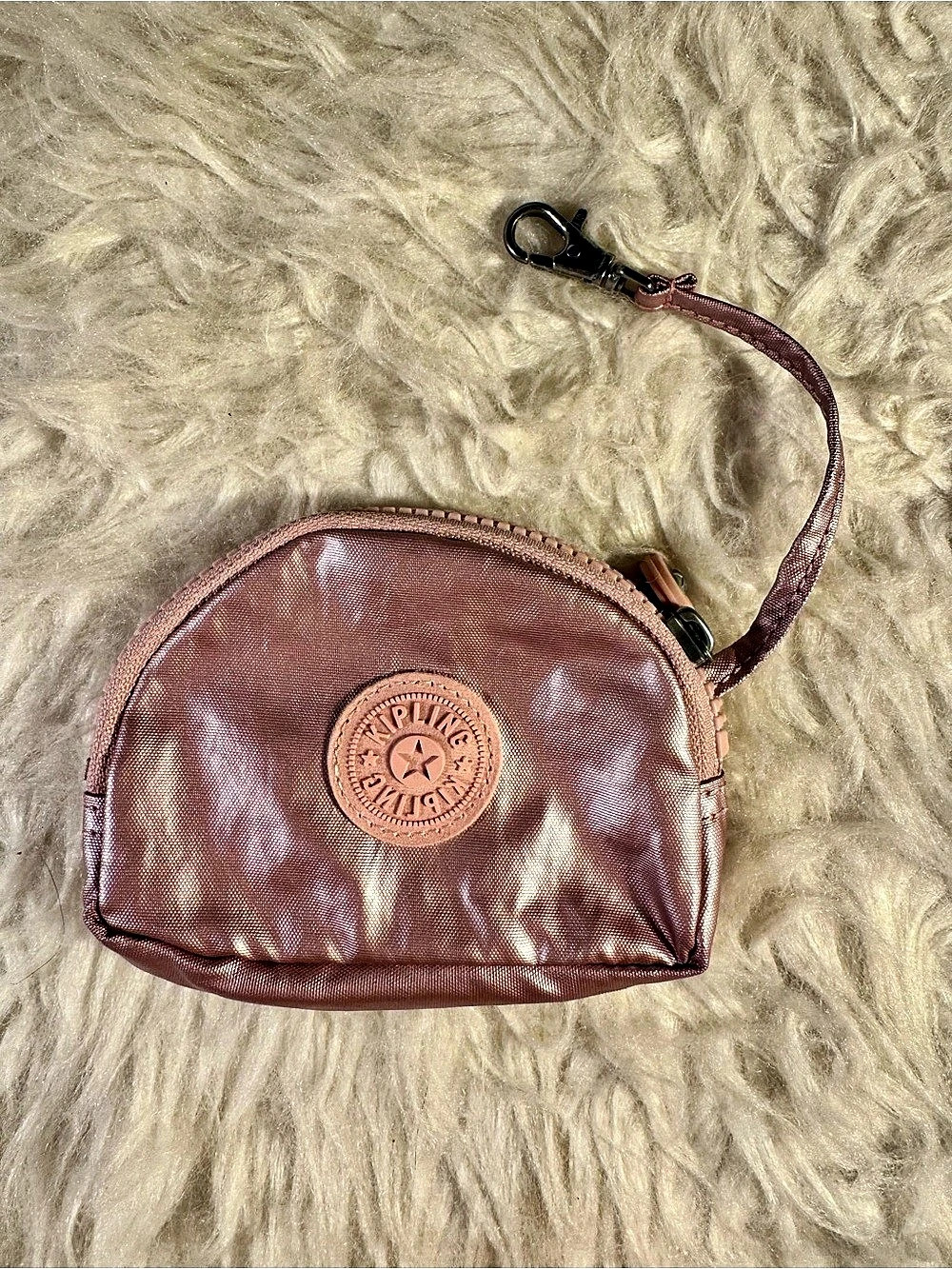 Kipling Coin Purse Pink Small Pouch Keychain 5x3.75”